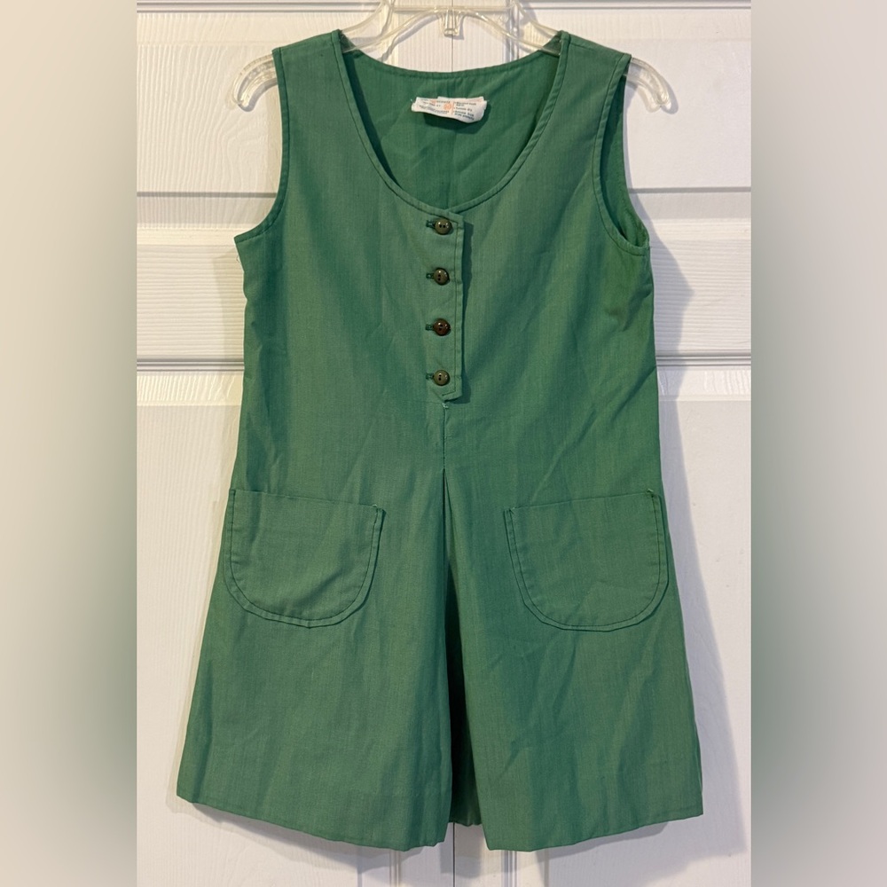 VTG 60's 70s Official Girl Scouts Jumper Dress